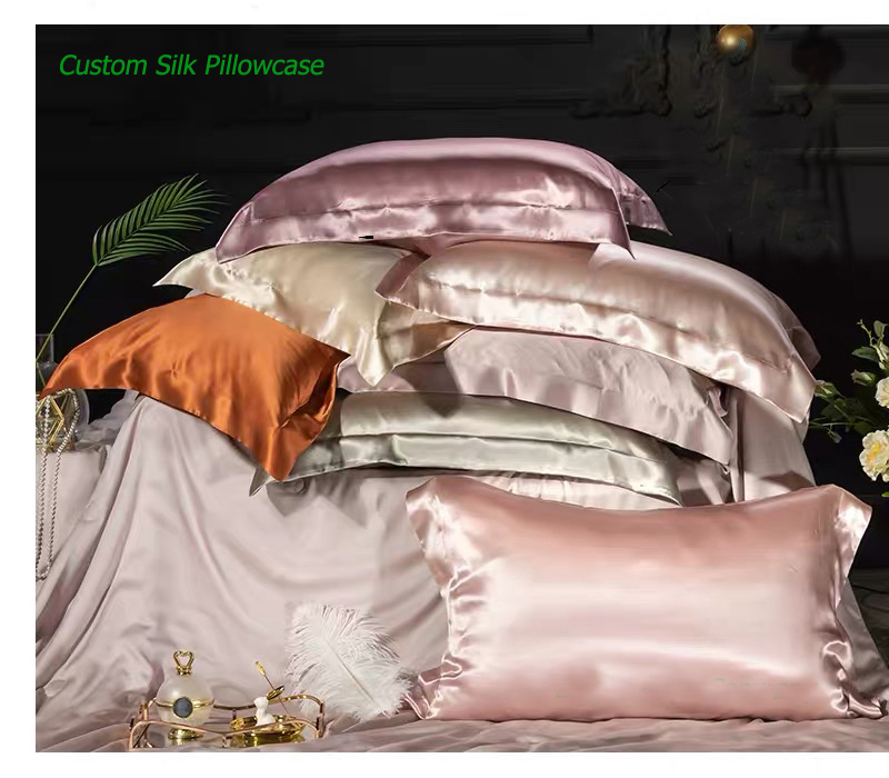 Oxford Silk Pillowcase with Gift Box Silk Pillowcase Plain Dyed Silk Pillowcase