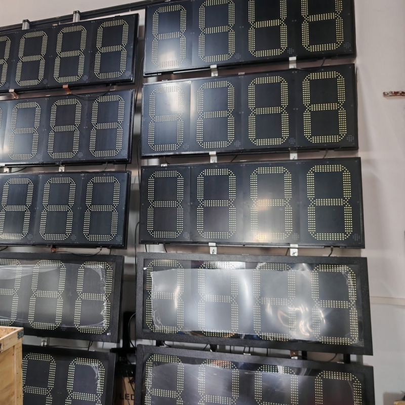 LED Display Price Gas Station Digital Heights 8-36 Inches 2-Year Warranty 7 Segment Gas Station Manual