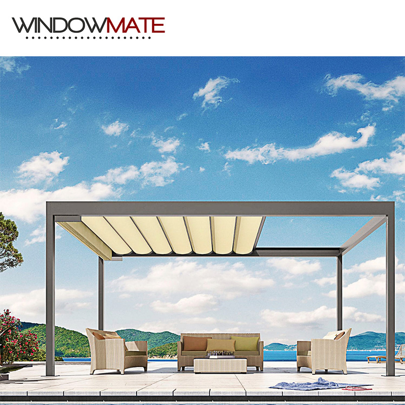 PVC Waterproof Electric Restaurant Patio Outdoor Retractable Roof Canopy Shade Awning