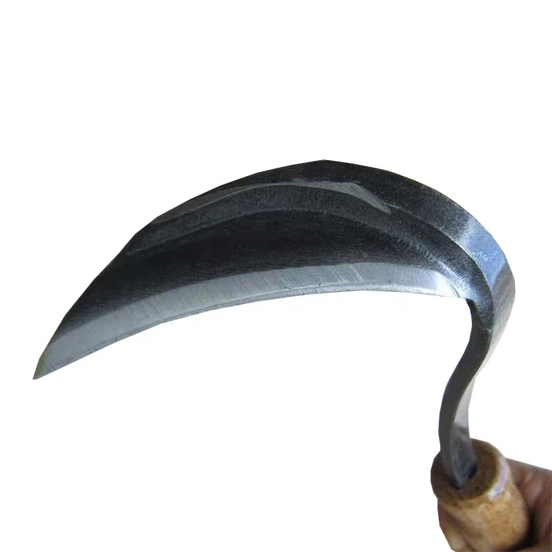 Multi-Size Agricultural Sickle Wood Handle Grass/Rice Serrated Edge Blade
