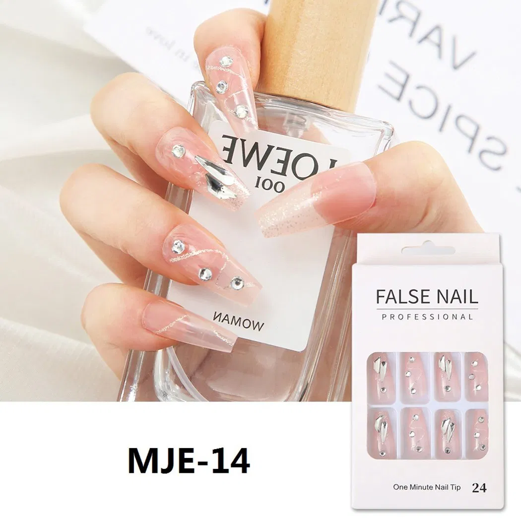 New Design Long Stiletto Press Nails Wholesale High Quality ABS Full Cover Pre-Designed CE Certified Artificial