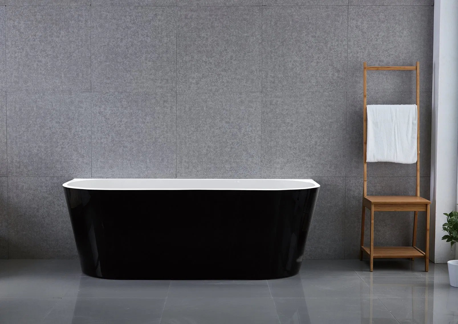Белая отдельностоящая ванна Back to Wall