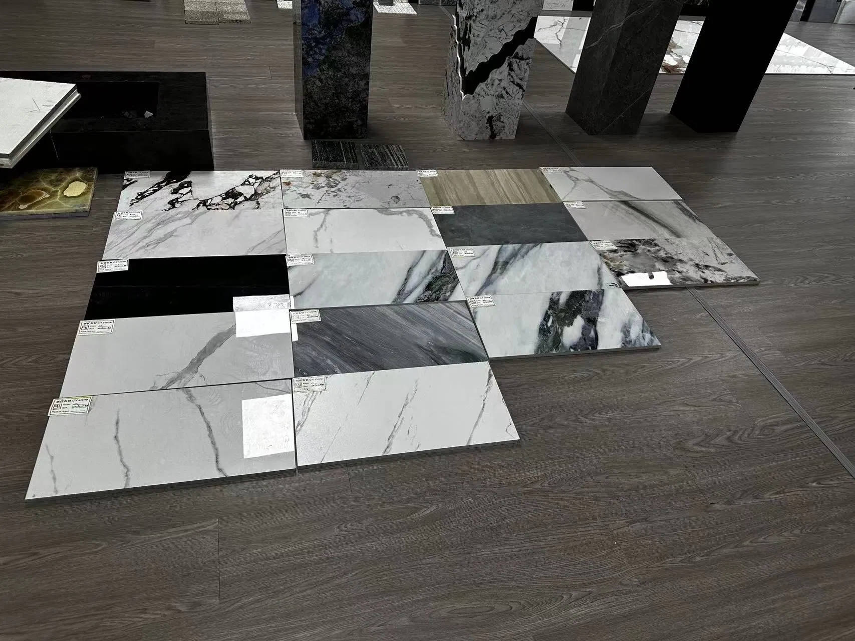 Calacatta White Modern Marble Porcelain Wall Sintered Stone Panel Artificial Sintered Stone Slabs