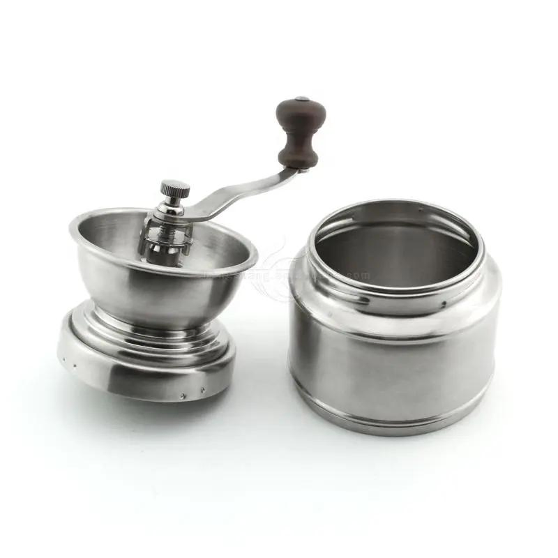 2size Stainless Steel Round Manual Coffee Bean Mill Manual Coffee Grinder