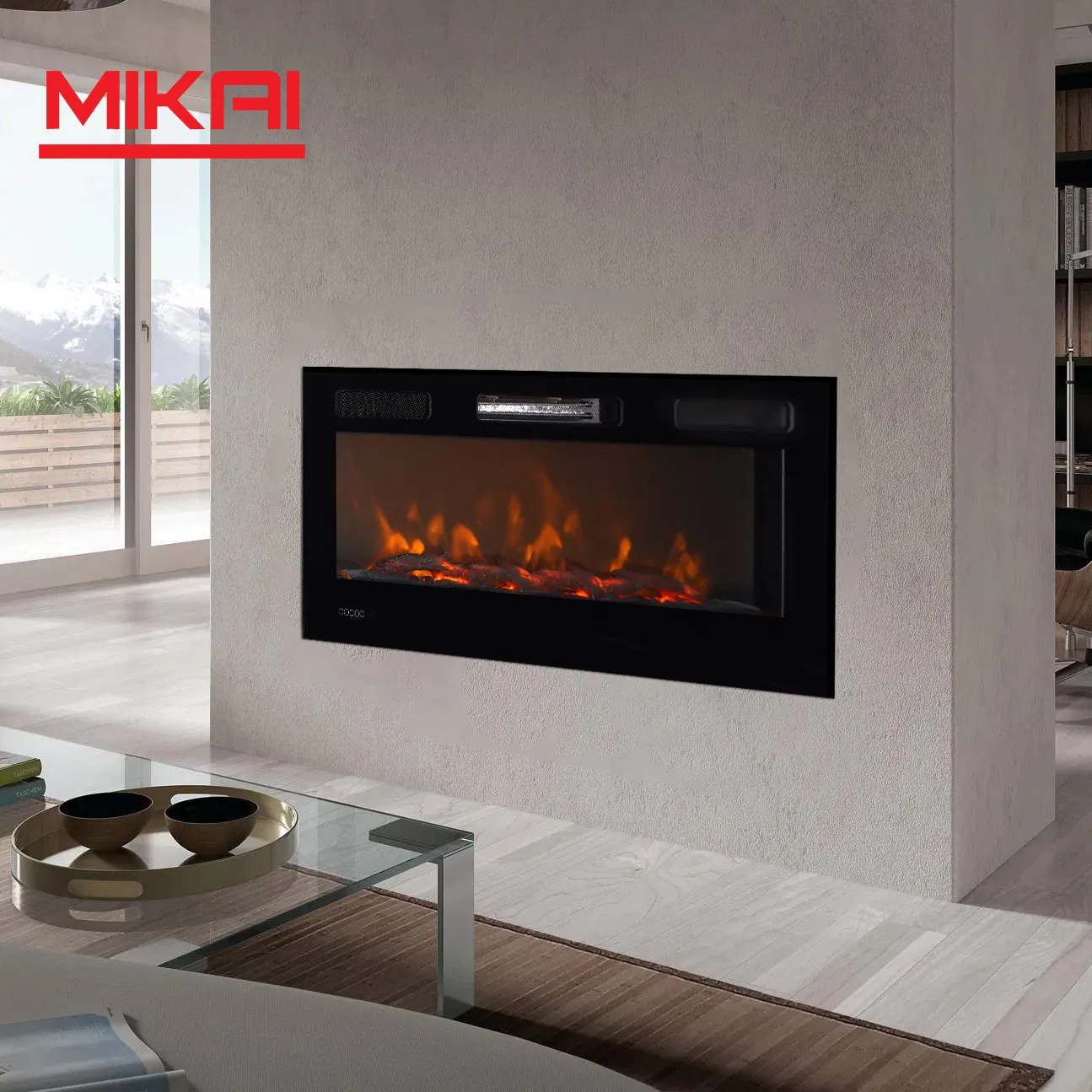 Decorative Insert Heater with Remote Control Hanging Electric Fireplace