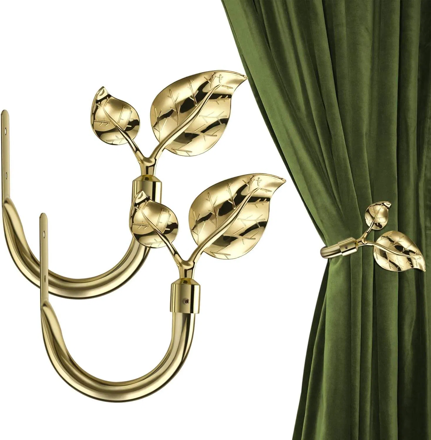 Easy Install Curtain Holder Metal Curtain Holdbacks with Multi-Purpose