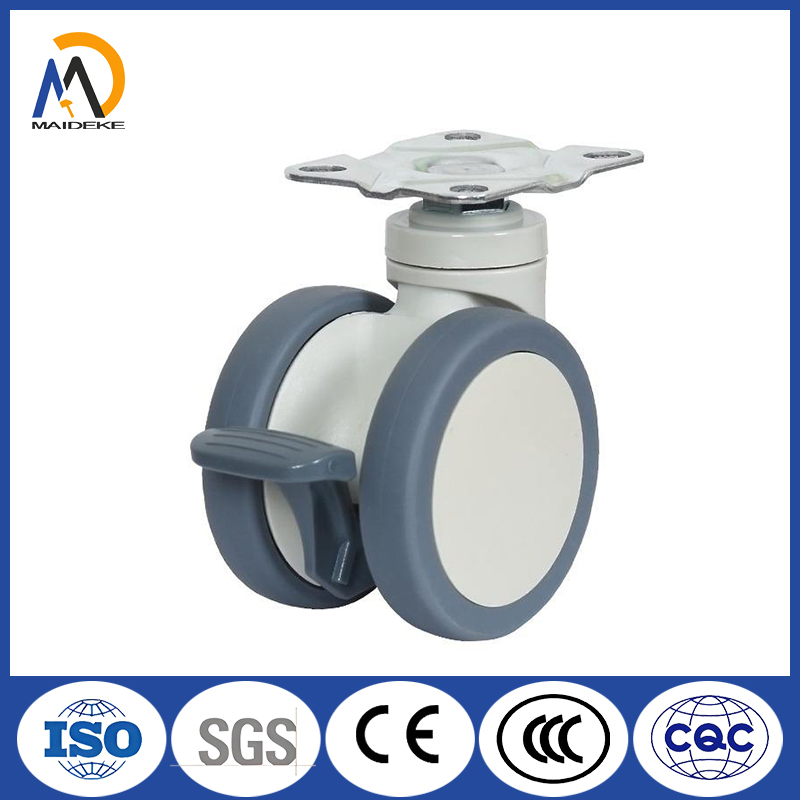 Silent Rubber Wheels, Universal Casters with Brakes for Central Control Therapy Equipment.