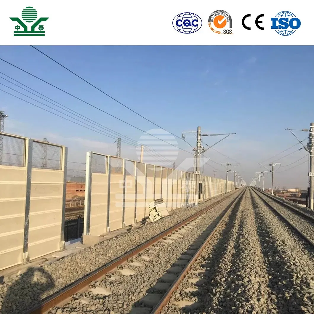Zhongtai Sonic Sound Barrier China Factory Sheet Echo Barrier 2500*500mm Railway Noise Barrier