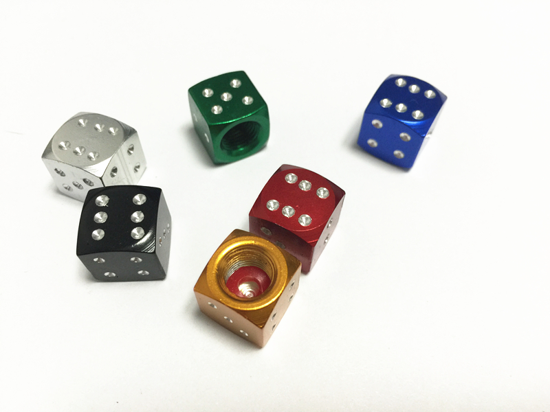 Колпачки для вентилей шин Aluminium Dice, 4 шт.