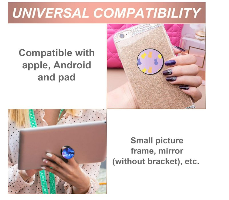 Sublimation Blank Phone Grips Foldable Self-Adhesive Stands for Devices