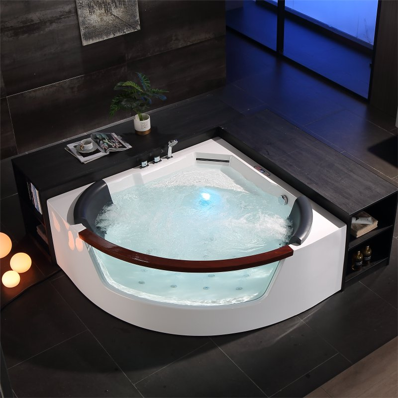 Угловая акриловая ванна SPA для двоих с гидромассажем