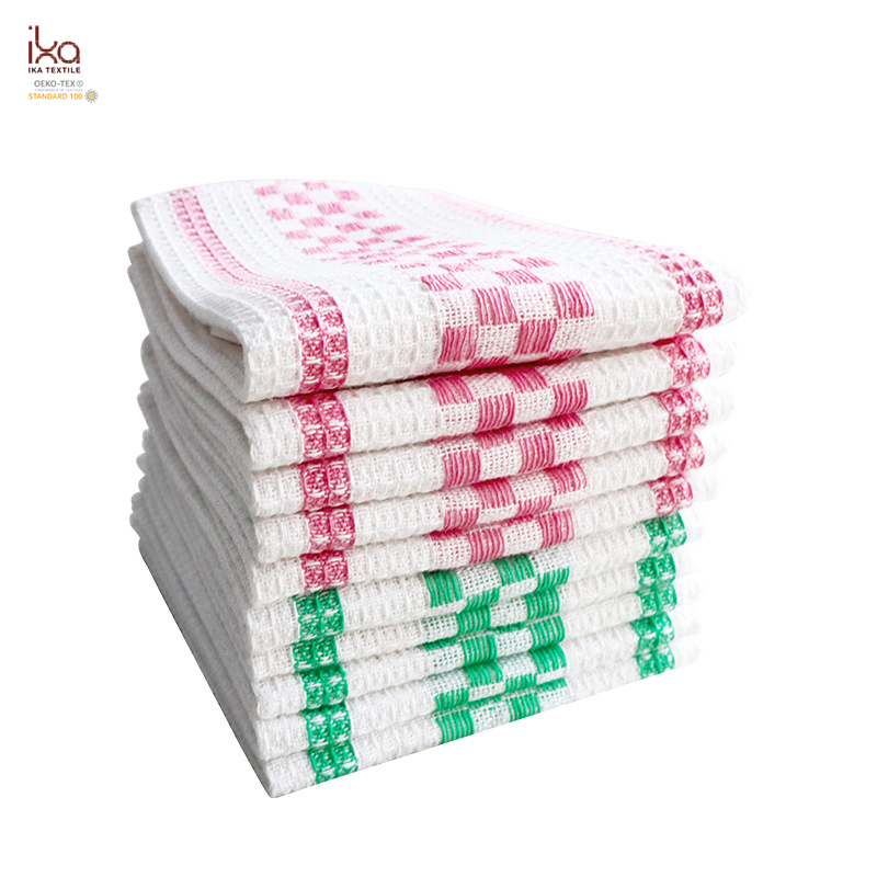 Heat Insulation Product Water Absorbent Customizable 100 Cotton Kitchen Dish Towels for Drying Dishes