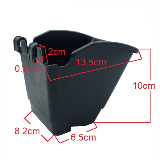 Горшок подвесной вертикальный пластиковый с крючком