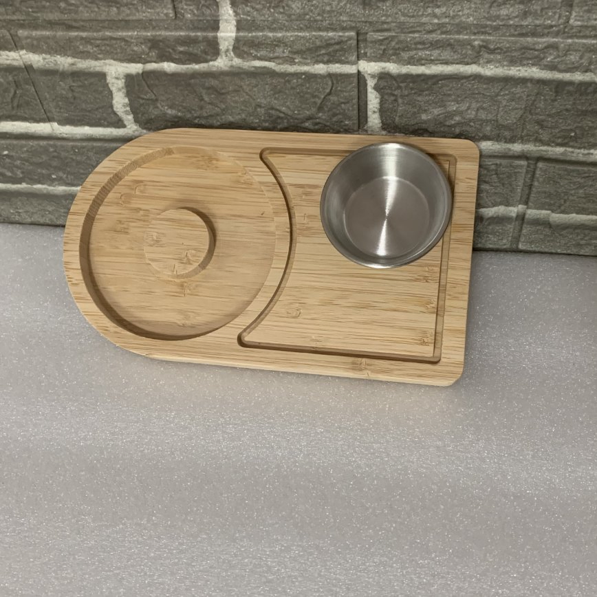 Bamboo Cocktail Cup Salt Snacks Dish Holder