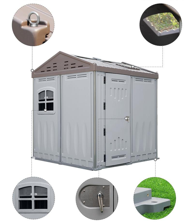 Outdoor Prefabricated Portable HDPE Plastic House for Tools/Storage