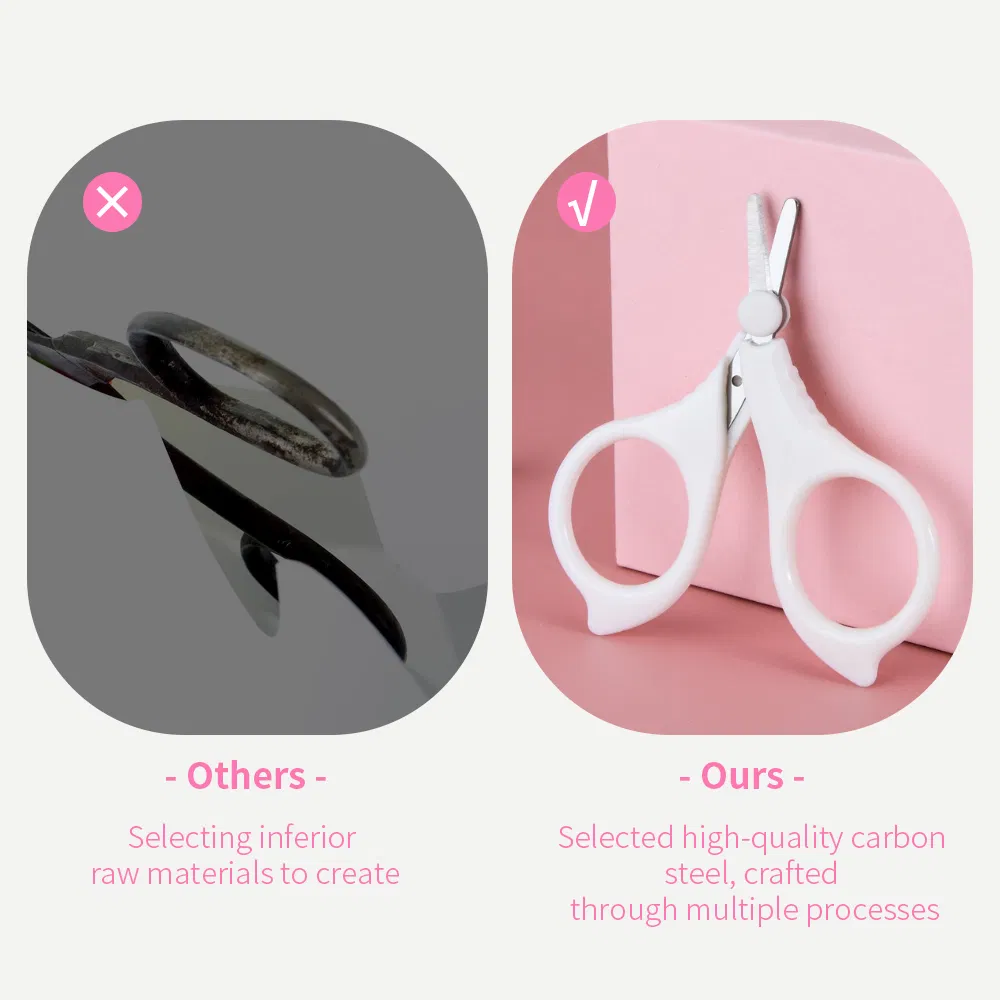 Durable Safety Sewing Baby Nail Eyebrow Barber Cutter Beauty Eyelash Nose Hair Cutting Scissors