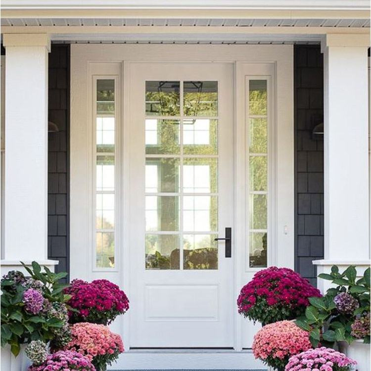 Wood Main Designs Plain Solid Wood Double Exterior Entry Doors