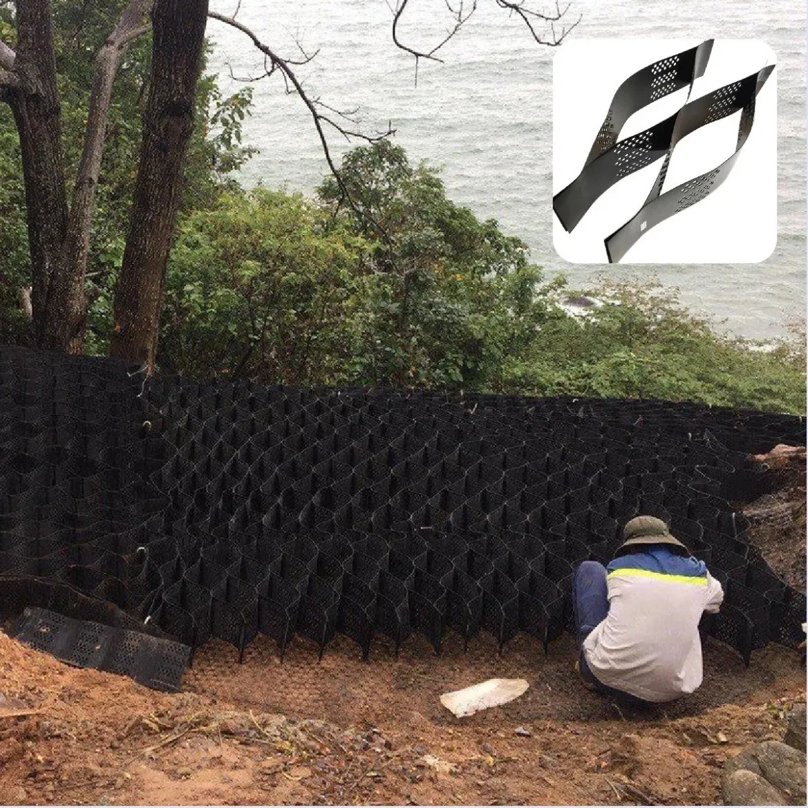Manufacturer China Cheap Plastic HDPE Black Driveway Grid Gravel Geocell for Gravel Driveway Paver Slop Protection