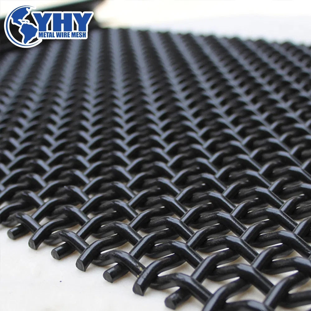 Crimped Screen 65 Mn Steel Braided Mine Vibrating Screen Stone Grading Trommel Screen