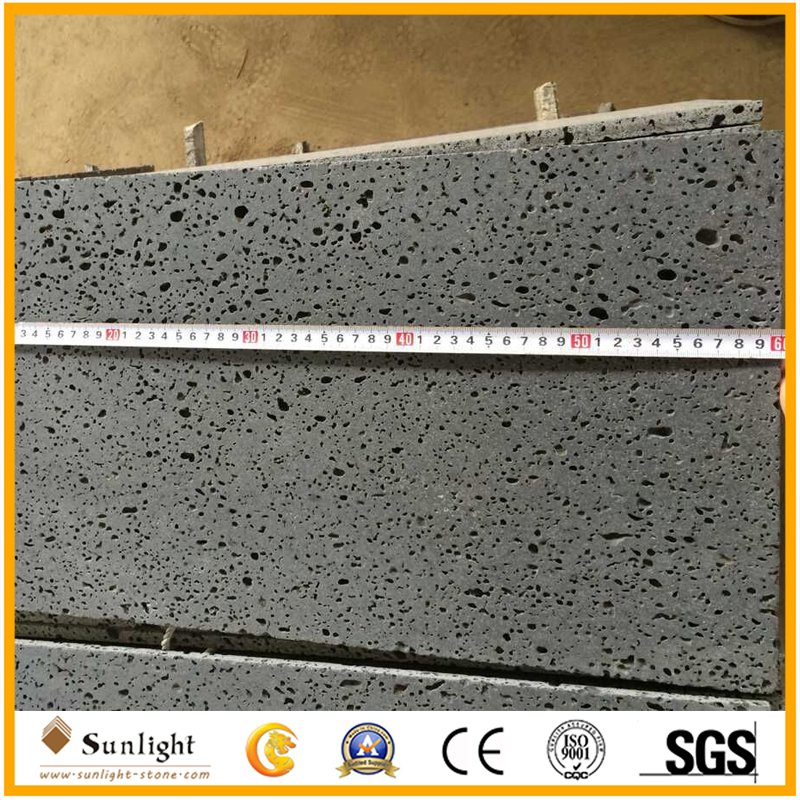 Custom Cheap Natural Black/Grey Basalt/Lava Stone Tiles for Pavingment