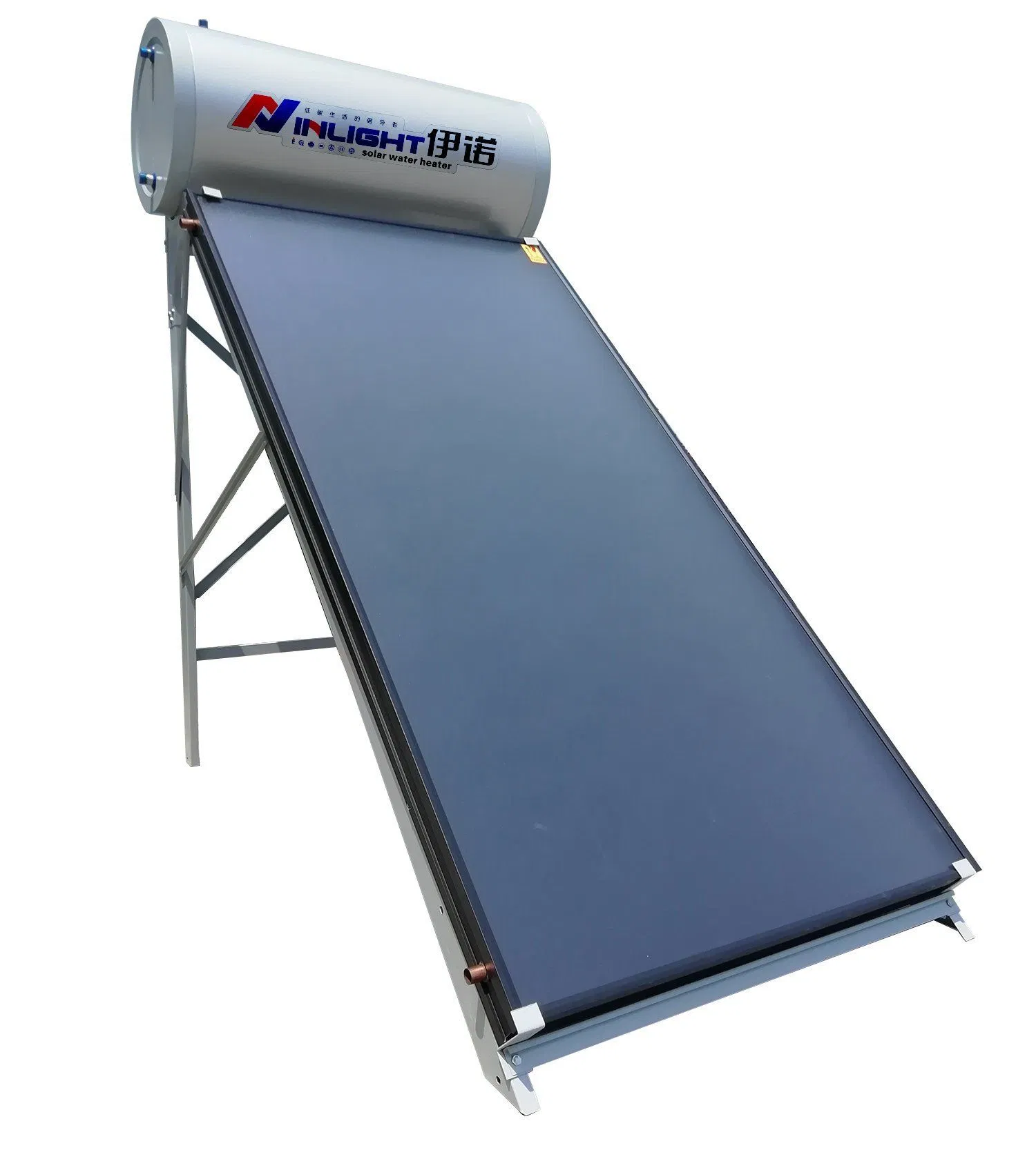 Плоский солнечный водонагреватель 100-300л, нержавеющая сталь