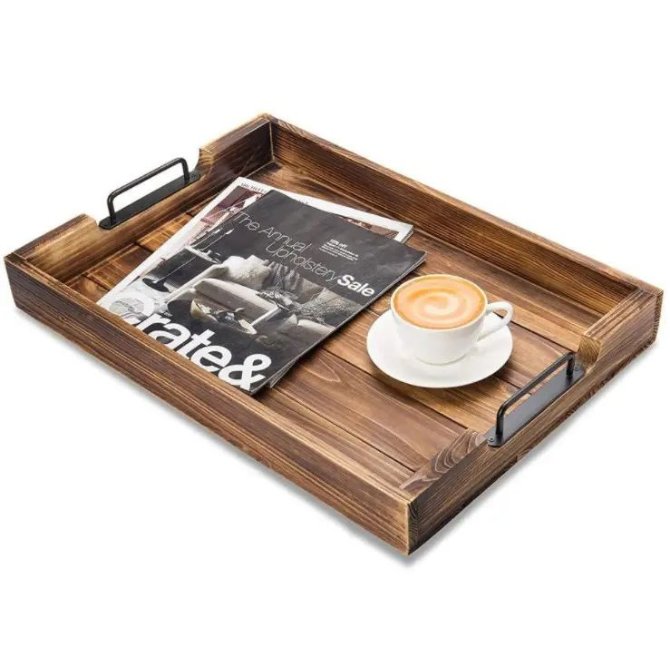 Деревянный сервировочный поднос Torch Wood