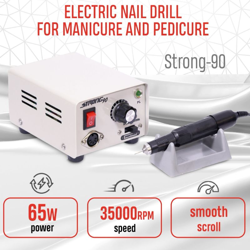 35000rpm 65W Strong 90+102 Handle Manicure and Pedicure Machine for Salon Home