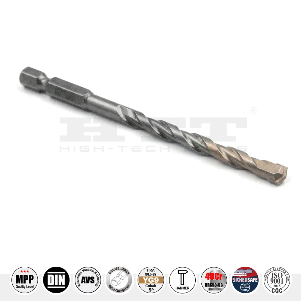 Pgm Premium Quality Tct Concrete Drill Bit O Flute DIN6.35e Quick Change Hex Hank for Various Concrete Brick Cement Drilling