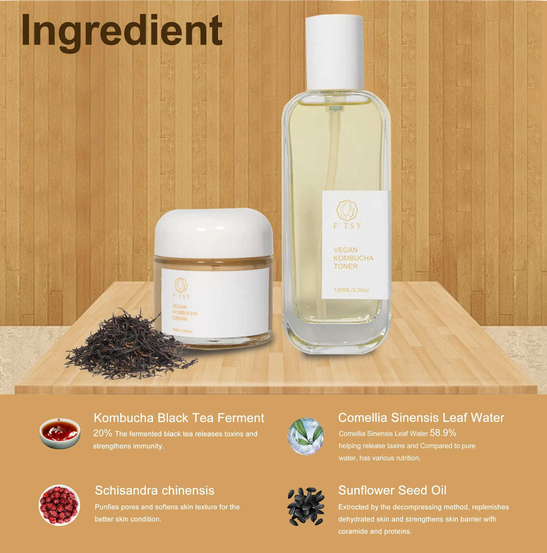 Organic Anti Acne Moisturizing Whitening Skin Care Set for All Skin Types