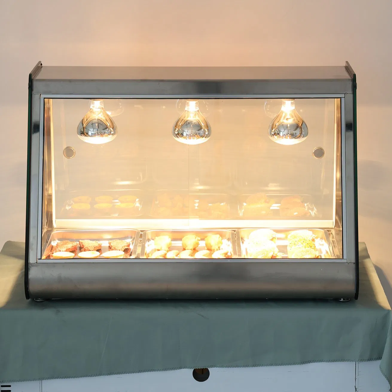 Custom Logo and Size Food Warming Display Cabinet Available From Professional Manufacturer