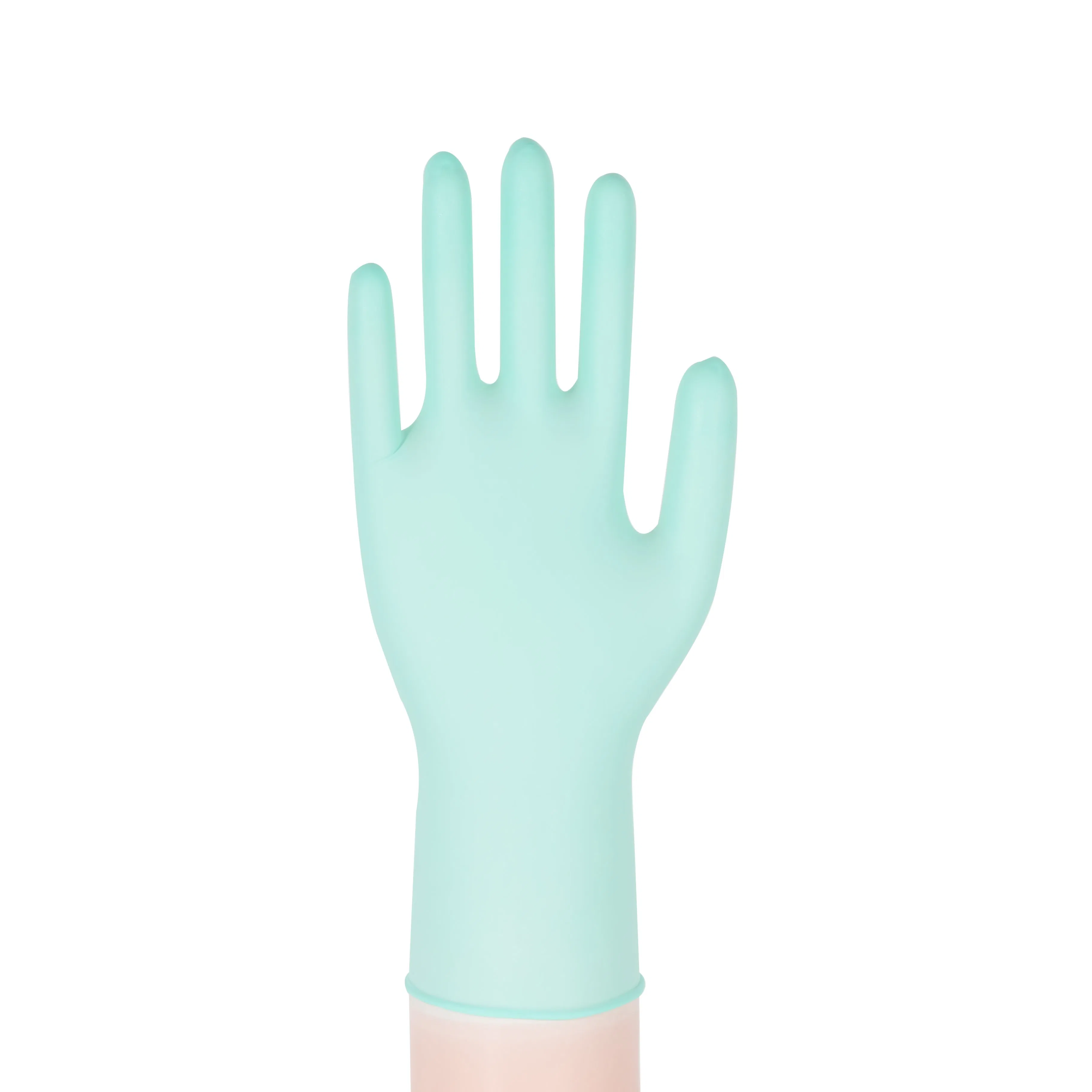 Disposable Industrial Electronics Light Blue Nitrile Glove Powder-Free