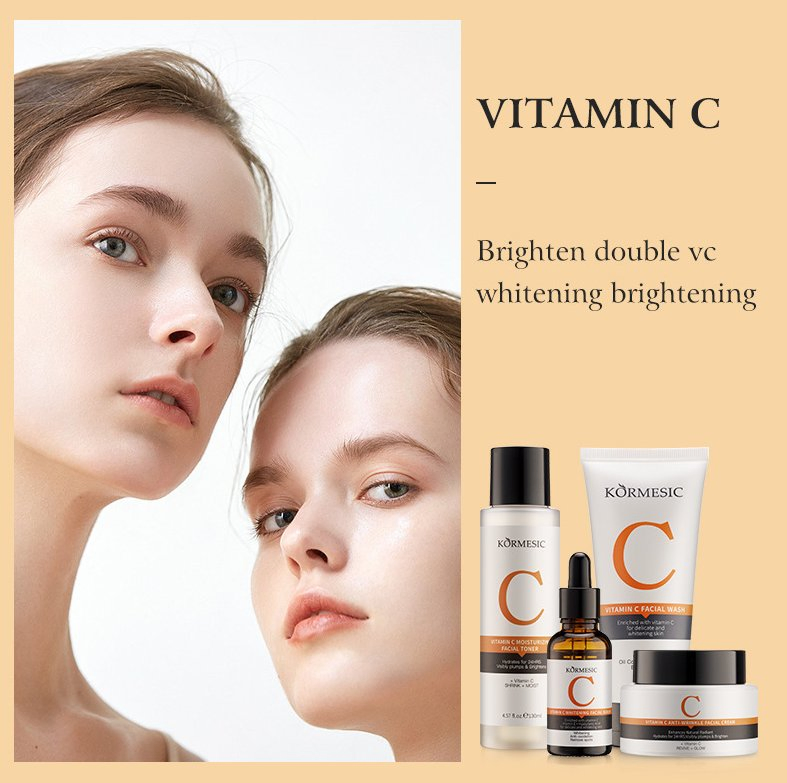 Online Wholesale and Retail Face Whitening Dark Spot Remover Vc Brightening Facial Revitalizing Skincare Kit Vitamin C Skin Care Set for Women