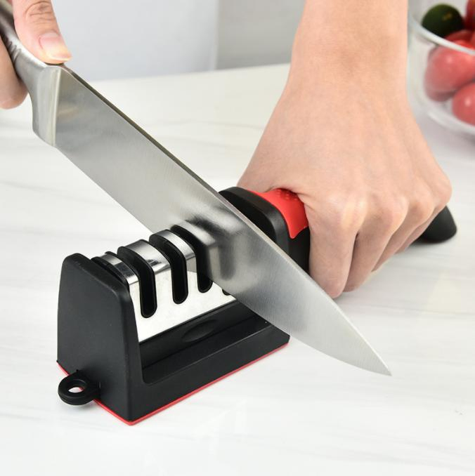 Hangable Four-Stage Kitchen Multi-Function Hand-Held Sharpening Stone Household Sharpener