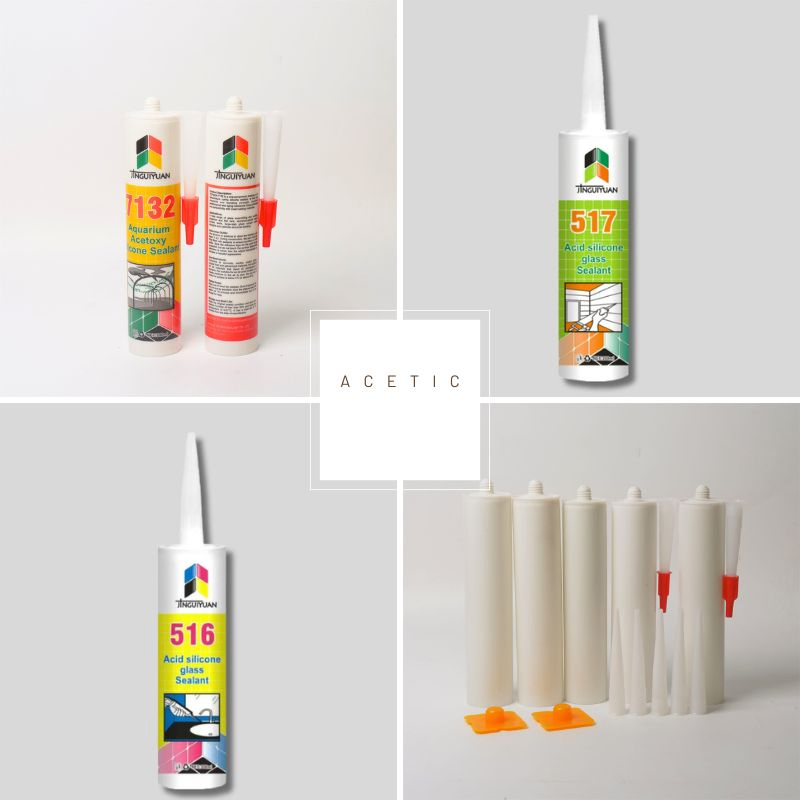 Topsen 7132 Fast-Curing Acetoxy Silicone Sealant Adhesive for Construction & DIY