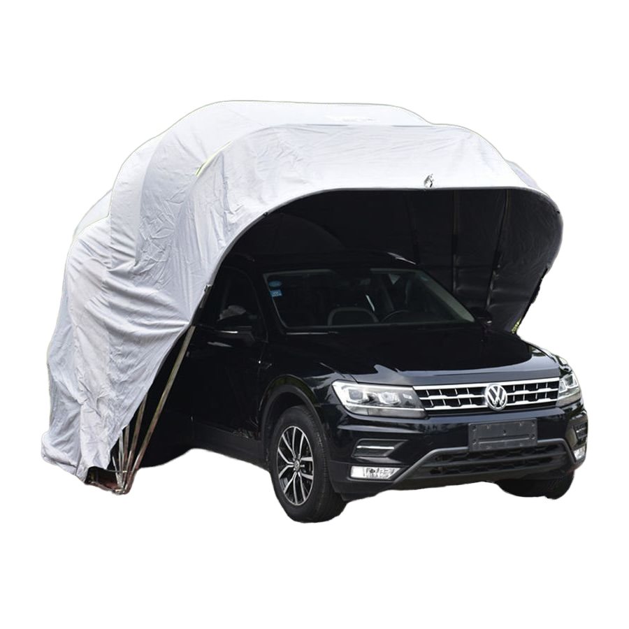 Customizable Garage Tarpaulin - Waterproof with Logo Thickened Stainless Steel Frame Sunscreen and Windproof