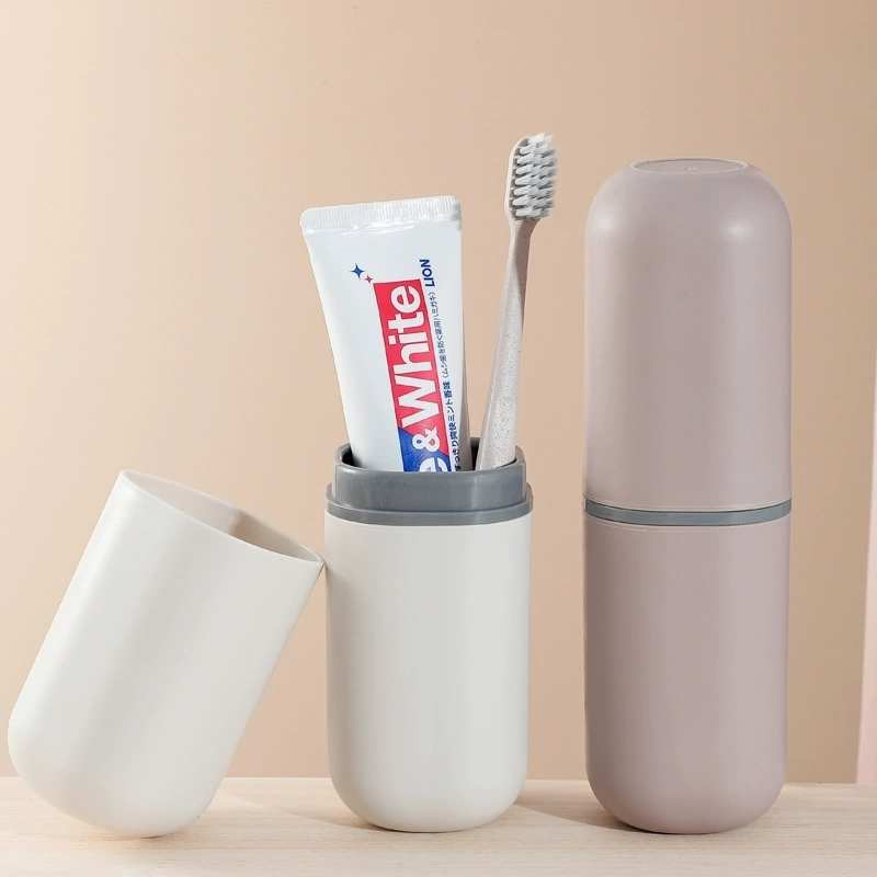 Travel Toothbrush Cup Toothpaste Storage Box Portable Set Plastic Wash Cup
