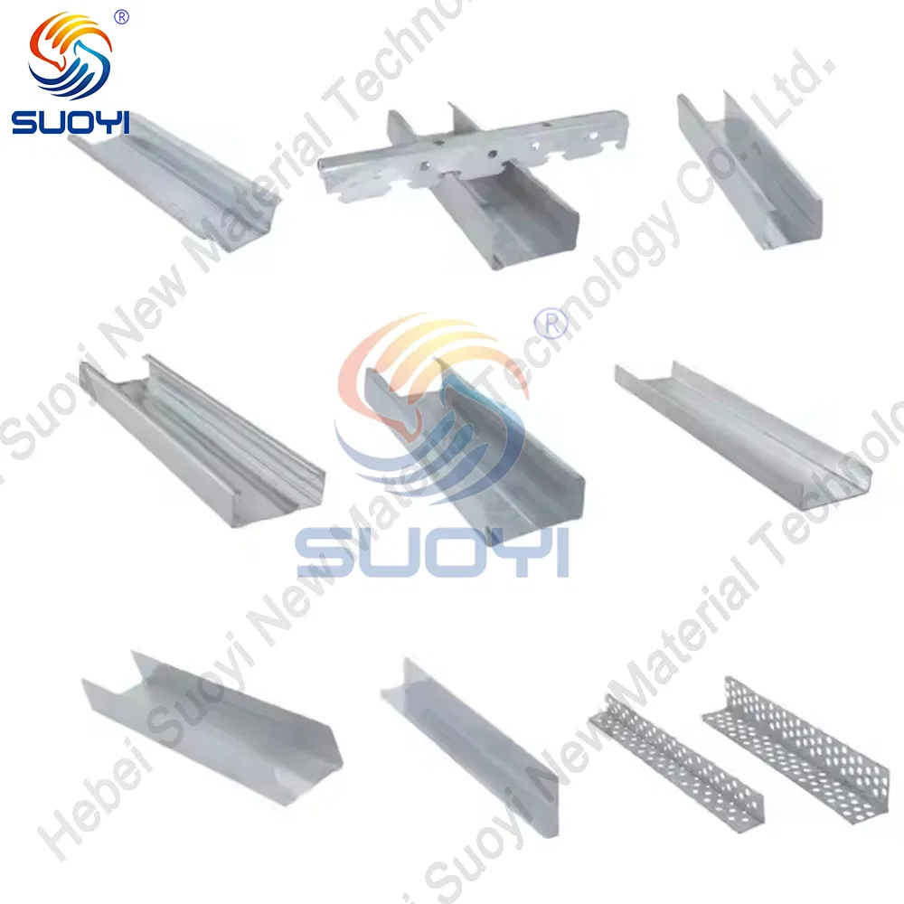 Suoyi Gypsum Board Accessories Colorful Modern Design Light Steel Keel Hot Dipped Galvanized Ceiling Components with Features Cassette Keel