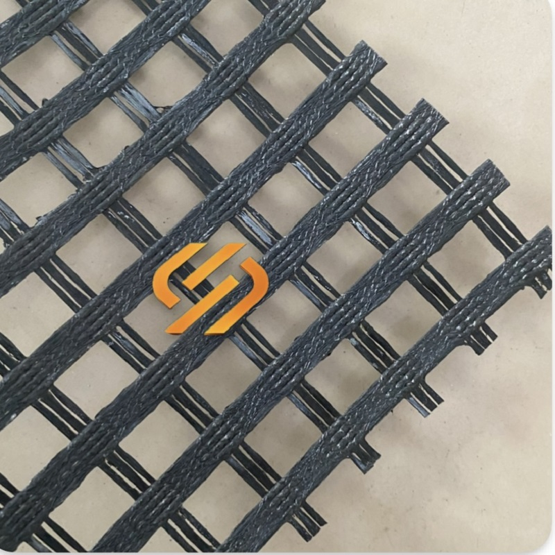 Polyester Geogrid Factory Biaxial Uniaxial Biaxial Pet Geogrids 40kN 50kN 60kN 100kN 100-30kN 150-30kN 200-50kN in Bank Reinforcement Retaining Wall