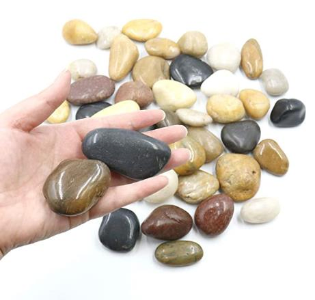 High Polished Pebbles White Black Mixed 2-3cm 3-5cm Color Landscaping Garden Aquarium
