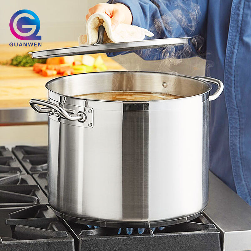 Kitchenwares Large Industrial Collapsible Cooking Pots Parini Cookware Soup Stainless Steel Stock Pot Set