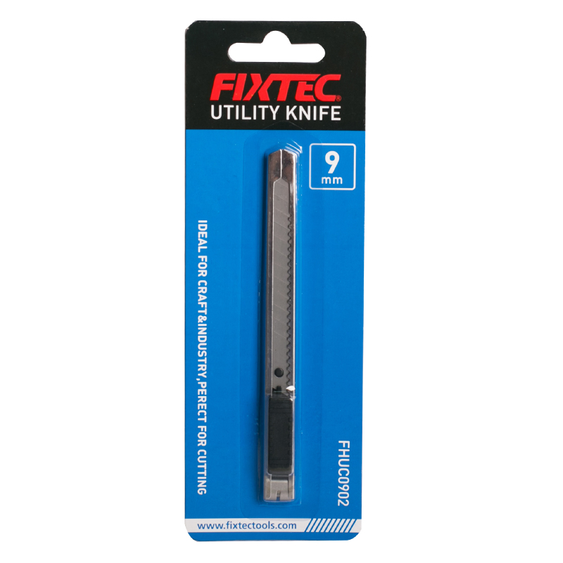 Fixtec Multifunction Snap off Lock Retractable Blade Sliding Stainless Iron Knife Paper Art Office DIY Utility Cutter Knife