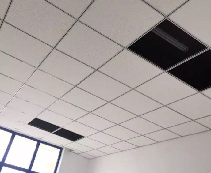 Acoustic Mineral Wool Fiber Drop Ceiling Tiles for Decorative Material