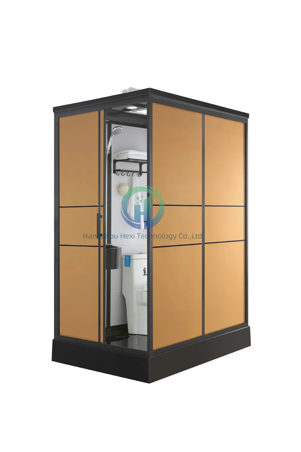 Modern One Bedroom Portable Shower Unit and Prefab with Glass Door