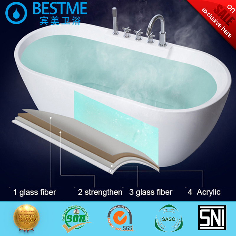 Good Quality Acrylic Bathtub with Faucets Adult Portable Hot Tub (Bt-Y2561)