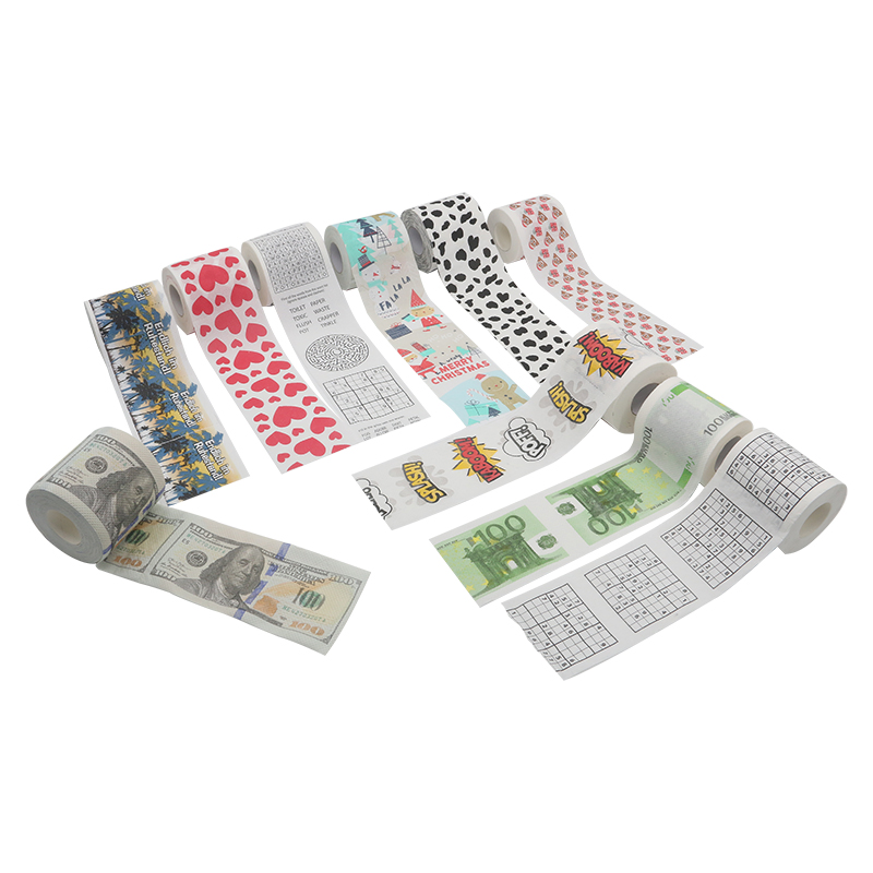Factory Direct Sale Fun Sudoku Printed Toilet Napkin Paper Towel Roll