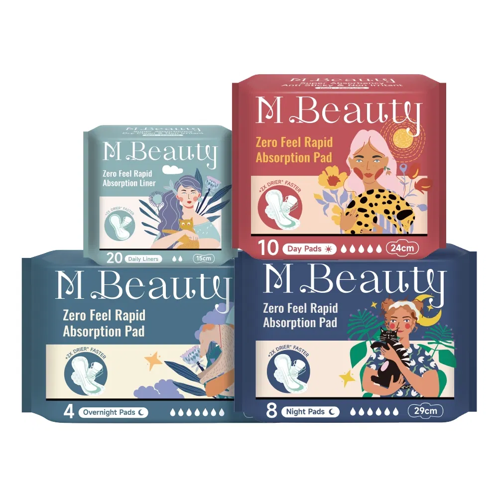 M Beauty Factory Wholesale Sale Disposable Day Use Ultra Thin Soft and Comfortable Perforated Lady Sanitary Napkins/Pads