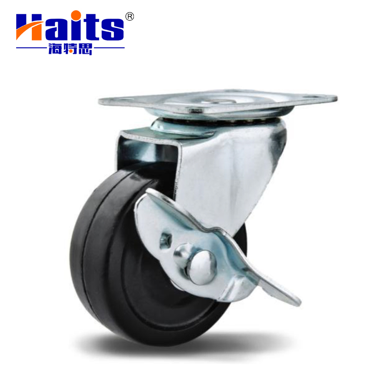 Furniture Hardware Product Plate Mount Casters with Brakes China Wholesale Manufacturer