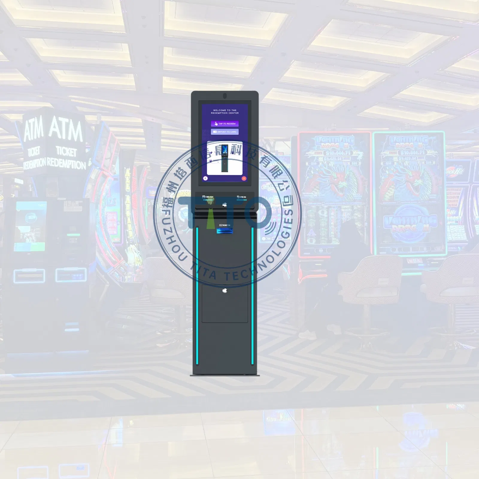Automated Arcade Kiosk for Player Card Sales, Credit Reloading & Ticket Redemption Gift Card Vending Machine