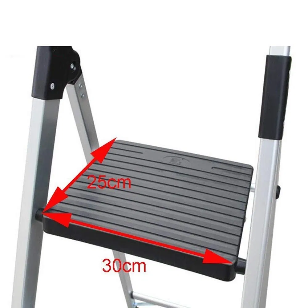 Lightweight Multifunctional Folding Aluminum Ladder with Anti-Slip Pedal and Tool Tray Industrial Design for Outdoor Use