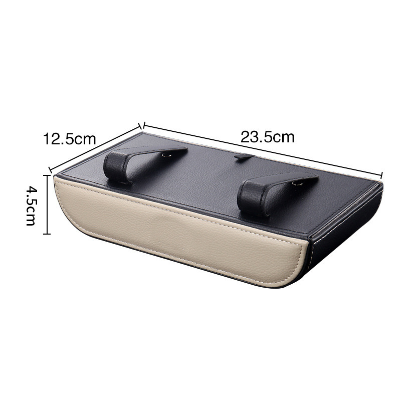 PU Leather Sun Visor Car Napkin Holder Hanging Tissue Box
